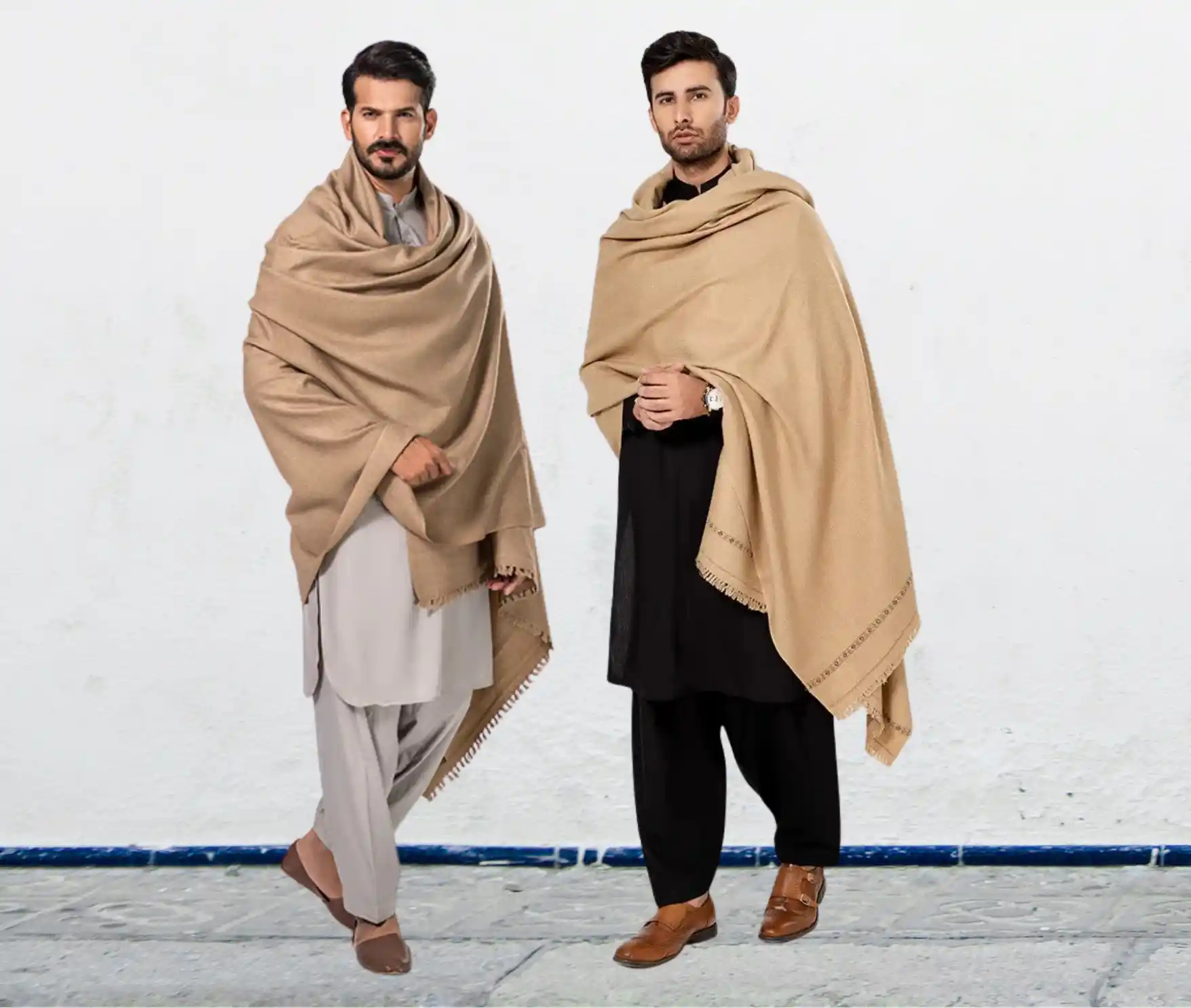 Elegant Afghan silk shawl design